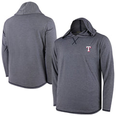 Texas Rangers Butter Stripe Tri-Blend Long Sleeve Hoodie T-Shirt - Navy