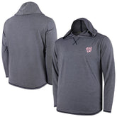 Washington Nationals Butter Stripe Tri-Blend Long Sleeve Hoodie T-Shirt - Navy