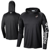Los Angeles Dodgers Omni-Wick Terminal Tackle Raglan Long Sleeve Hoodie T-Shirt - Black | Columbia