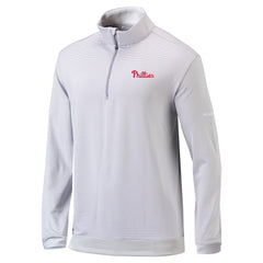 Philadelphia Phillies Omni-Wick Even Lie Quarter-Zip Pullover Top - Gray | Columbia
