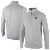 New York Yankees Oakland Downs Omni-Wick Quarter-Zip Top - Gray | Columbia