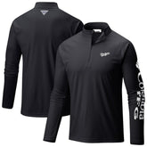Los Angeles Dodgers Terminal Tackle Raglan Omni-Shade Quarter-Zip Pullover Top - Black | Columbia