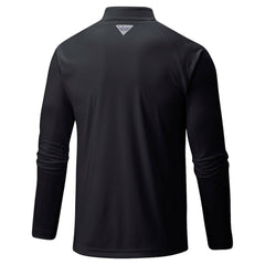 Los Angeles Dodgers Terminal Tackle Raglan Omni-Shade Quarter-Zip Pullover Top - Black | Columbia