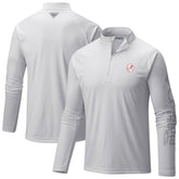 New York Yankees Terminal Tackle Raglan Omni-Shade Quarter-Zip Pullover Top - White | Columbia