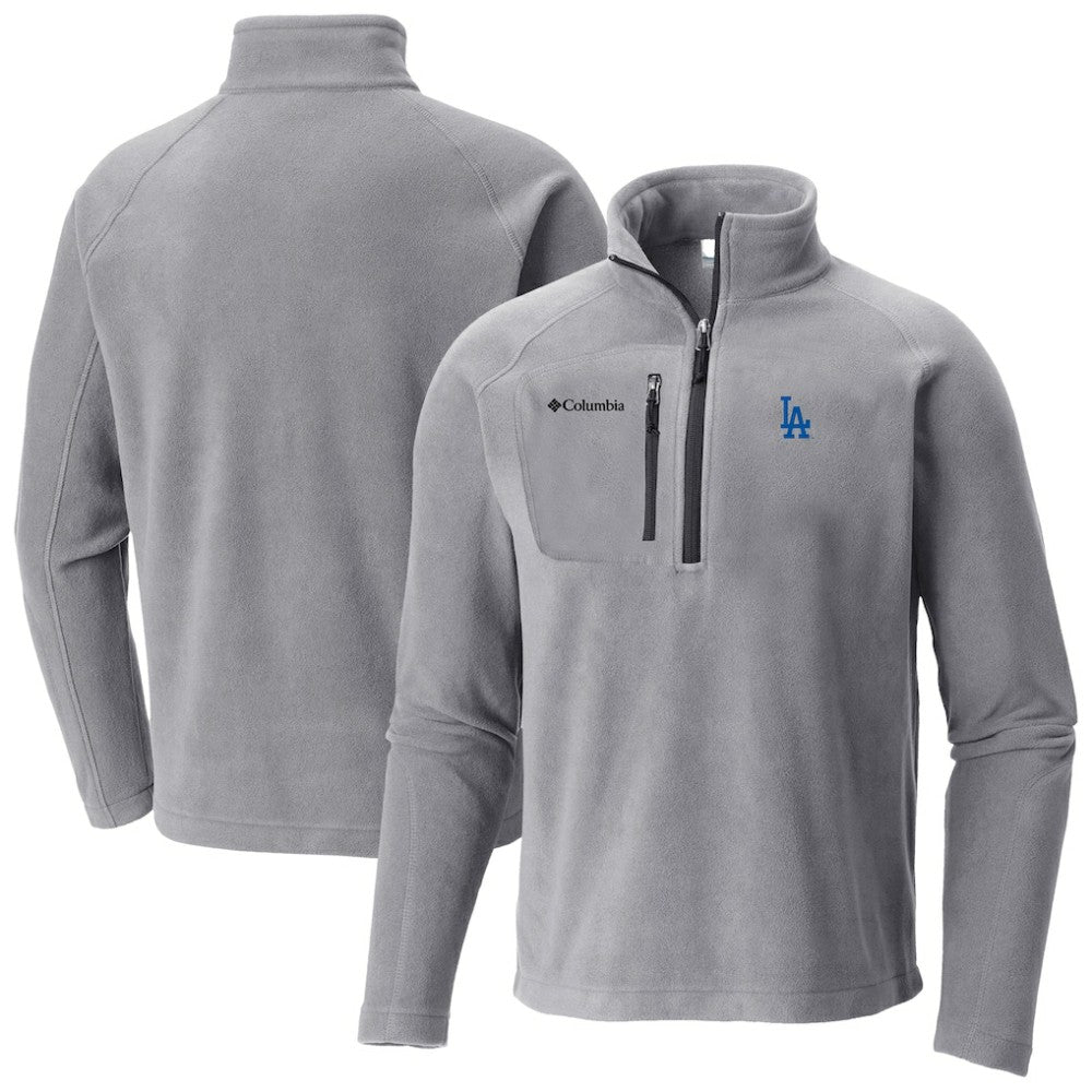 Los Angeles Dodgers Fast Trek III Half-Zip Fleece Pullover - Gray | Columbia