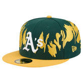 Athletics Retro Pattern 59FIFTY Fitted Hat - Green/Gold | New Era
