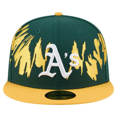 Athletics Retro Pattern 59FIFTY Fitted Hat - Green/Gold | New Era