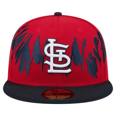 St. Louis Cardinals Retro Pattern 59FIFTY Fitted Hat - Red/Navy | New Era