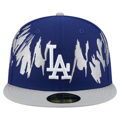 Los Angeles Dodgers Retro Pattern 59FIFTY Fitted Hat - Navy/Gray | New Era