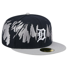 Detroit Tigers Retro Pattern 59FIFTY Fitted Hat - Navy/Gray | New Era
