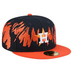 Houston Astros Retro Pattern 59FIFTY Fitted Hat - Navy/Orange | New Era