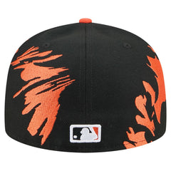 Baltimore Orioles Retro Pattern 59FIFTY Fitted Hat - Black/Orange | New Era