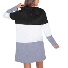 San Francisco 49ers Gameday Couture Women's Tri-Blend Color Block Lightweight Cardigan Hoodie - Black on sale