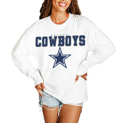 Dallas Cowboys Gameday Couture Women's Big Goals Oversized Long Sleeve T-Shirt - White outlet