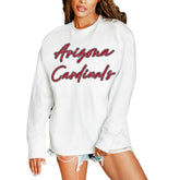 Arizona Cardinals Gameday Couture Women's Classic Comeback Oversized Long Sleeve T-Shirt - White online