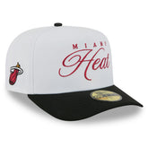 Miami Heat 2025 NBA Draft A-Frame 59FIFTY Fitted Hat - White/Black | New Era sale