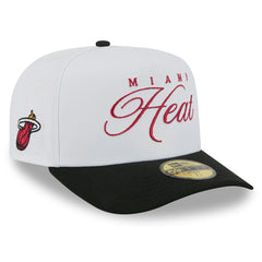 Miami Heat 2025 NBA Draft A-Frame 59FIFTY Fitted Hat - White/Black | New Era sale