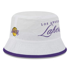 Los Angeles Lakers 2025 NBA Draft Nylon Bucket Hat - White/Purple | New Era outlet