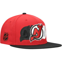 New Jersey Devils Mitchell & Ness Soul Triple Up Snapback Hat Red
