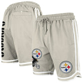 Pittsburgh Steelers New Era Stone Multi Patch Shorts - Light Beige for sale