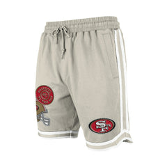 San Francisco 49ers New Era Stone Multi Patch Shorts - Light Beige for sale