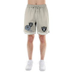 Las Vegas Raiders New Era Stone Multi Patch Shorts - Light Beige outlet