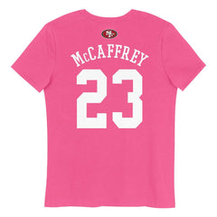 Christian McCaffrey San Francisco 49ers Girls Youth Player Name & Number T-Shirt - Pink cheap
