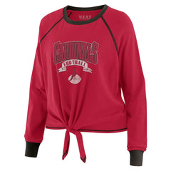 Arizona Cardinals WEAR by Erin Andrews Women's Plus Size Tie-Front Long Sleeve Top - Cardinal/Black online
