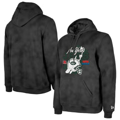 New York Jets New Era Identity Helmet Enzyme Washed Pullover Hoodie - Black discount