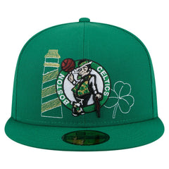 Boston Celtics State Stitch 59FIFTY Fitted Hat - Kelly Green | New Era for sale