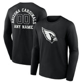 Arizona Cardinals Personalized Name & Number Monochrome Long Sleeve T-Shirt - Black on sale