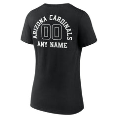 Arizona Cardinals Women's Personalized Name & Number Monochrome V-Neck T-Shirt - Black cheap