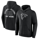 Atlanta Falcons Personalized Name & Number Pullover Hoodie - Black on sale