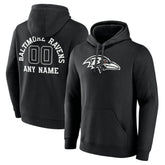 Baltimore Ravens Personalized Name & Number Pullover Hoodie - Black sale