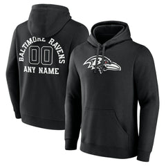 Baltimore Ravens Personalized Name & Number Pullover Hoodie - Black sale