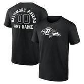Baltimore Ravens Personalized Name & Number Monochrome T-Shirt - Black cheap