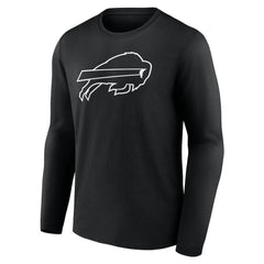 Buffalo Bills Personalized Name & Number Monochrome Long Sleeve T-Shirt - Black cheap