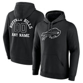 Buffalo Bills Personalized Name & Number Pullover Hoodie - Black sale