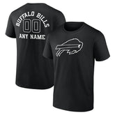 Buffalo Bills Personalized Name & Number Monochrome T-Shirt - Black discount