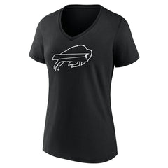 Buffalo Bills Women's Personalized Name & Number Monochrome V-Neck T-Shirt - Black online