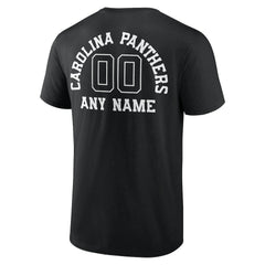 Carolina Panthers Personalized Name & Number Monochrome T-Shirt - Black cheap