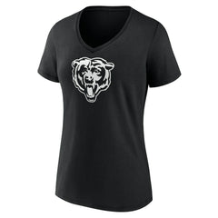 Chicago Bears Women's Personalized Name & Number Monochrome V-Neck T-Shirt - Black discount