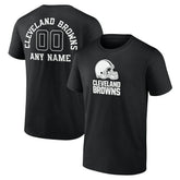 Cleveland Browns Personalized Name & Number Monochrome T-Shirt - Black sale