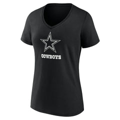 Dallas Cowboys Women's Personalized Name & Number Monochrome V-Neck T-Shirt - Black online