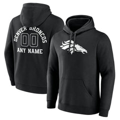 Denver Broncos Personalized Name & Number Pullover Hoodie - Black outlet