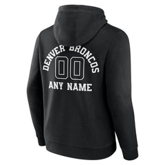 Denver Broncos Personalized Name & Number Pullover Hoodie - Black outlet