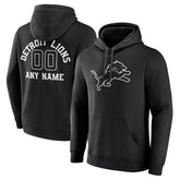 Detroit Lions Personalized Name & Number Pullover Hoodie - Black for sale