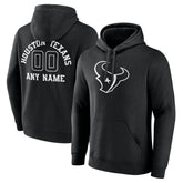 Houston Texans Personalized Name & Number Pullover Hoodie - Black cheap