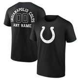 Indianapolis Colts Personalized Name & Number Monochrome T-Shirt - Black for sale