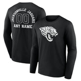 Jacksonville Jaguars Personalized Name & Number Monochrome Long Sleeve T-Shirt - Black cheap